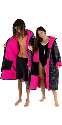 2026 Dryrobe Advance Roupão De Troca De Roupa De Manga Comprida DALSV3 - Camuflagem Preta / Pink