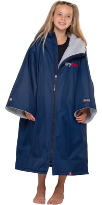 2026 Dryrobe Roupão De Troca De Roupa De Manga Curta Para Crianças Advance V3KSS - Azul-marinho / Grey