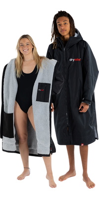 2026 Dryrobe Advance Roupão De Troca De Roupa De Manga Comprida DALSV3 - Black / Cinza
