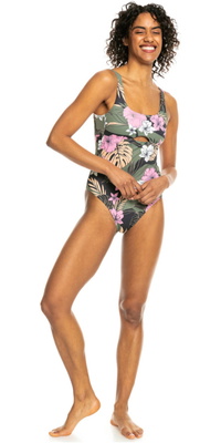 Roxy Pro Fato De Banho De Linha Dupla De Uma Peça ERJX103636 - Anthracite Classic Pro Surf