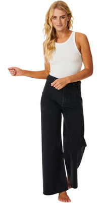 2026 Rip Curl Mulher Férias Denim Jeans 01YWPA - Washed Black