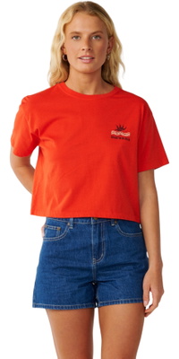2026 Rip Curl Mulher Swell Colheita Camiseta 0P7WTE - Red