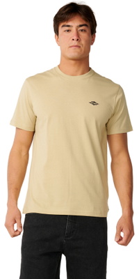 2026 Rip Curl Mens Streamline Embroid T-Shirt 10XMTE - Khaki Sand