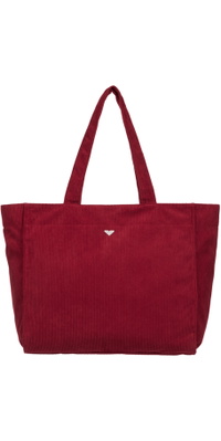 2026 Roxy Mulher Sentindo Vibes Cord Tote Bag ERJBP05025 - Beet Red