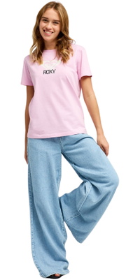 2026 Roxy Mulher Ocean Arte De Rua T-Shirt ERJZT06015 - Pink Lavender