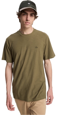 2026 Quiksilver Homem Camiseta Redonda De Pescoço Slub EQYKT04391 - Grape Leaf