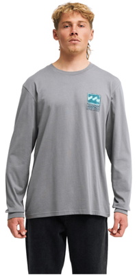 2026 Billabong Homem Selo Manga Longa Camiseta EBYZT00613 - Pewter
