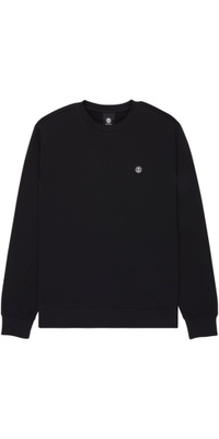 2026 Element Homem Bordado Ícone Crew Sweatshirt ELYFT00197 - Flint Black