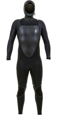2025 ONeill Mens Mutant Legend 5/4mm Chest Zip Hooded Wetsuit 5369 - Black
