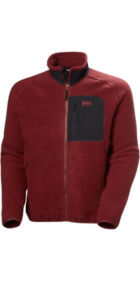 2025 Helly Hansen Casaco Panorama Pile Fleece Block Jacket 49460 - Mars Red