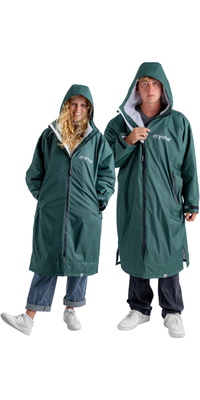 2026 Dryrobe Advance Roupão De Troca De Roupa De Manga Comprida DALSV3 - Dark Green / Nimbus Cloud