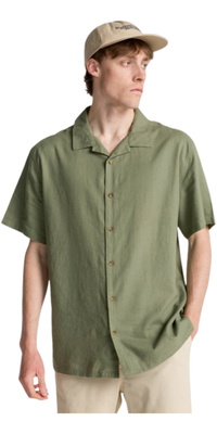 2026 Billabong Homem Camisa De Linho Vacay EBYWT03030 - Moss Green