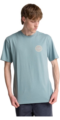 2026 Billabong Homem Camiseta Onda De Crayon EBYZT00525 - Washed Blue