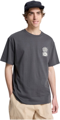 2026 Quiksilver Homem Evo Flor Do Paz T-Shirt EQYZT08264 - Tarmac