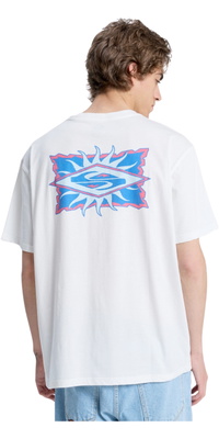 2026 Quiksilver Homem Estrela-do-Mar Carimbo De Camiseta EQYZT08284 - Snow White