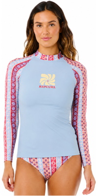 2026 Rip Curl Mulheres Coastal Instinct UPF Long Sleeve Rest Vest 1A2WRV - Multico