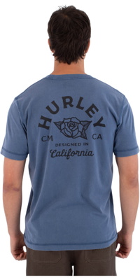 2026 Hurley Homem Prensa De Impressão Sider Camiseta MTSEU00025317 - Grey Teal
