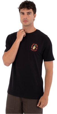 2026 Hurley Homem Prensa De Impressão Berjim T-Shirt MTSEUED0001 - Black