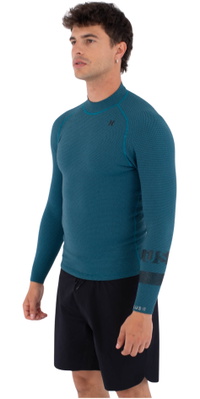 2026 Hurley Mens Plus Texture 1.5/1mm Wetsuit Jacket MSJ0013109 - Black / Sky Blue