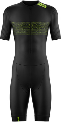 2026 Fato De Triatlo Contour Para Homem Da HUUB , Modelo CONTSBL - Black / Verde-limão