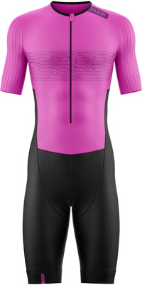 Fato De Triatlo Feminino Contour 2026 Da HUUB , Modelo CONTSBP - Black / Rosa