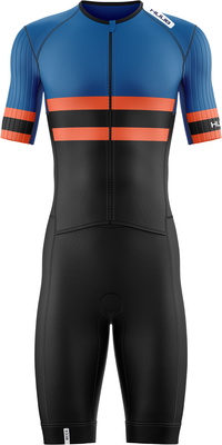 2026 HUUB Fato De Triatlo Masculino Tri Band Pro TRIBPTSBO - Blue / Laranja