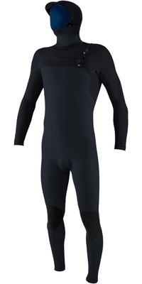 2026 ONeill Mens Hyperfreak+ 5/4mm Chest Zip Hooded Wetsuit 5347 - Carbon / Dark Slate