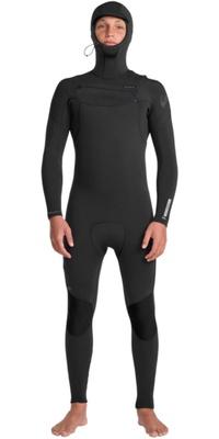 2026 Quiksilver Junior Everyday Sessions 5/4mm Chest Zip Hooded Wetsuit EQBW203009 - Black