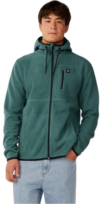 2026 Rip Curl Homem Partida Polar Zip Thru Fleece 08VMFL - Muted Green