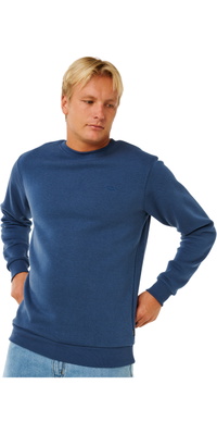 2026 Rip Curl Homem Surf Clássico Crew Sweatshirt 0APMFL - Light Navy