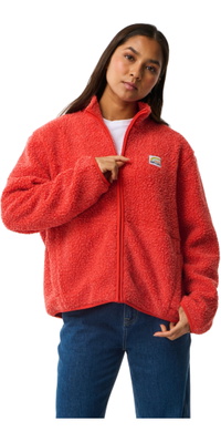 2026 Rip Curl Mulher Todos Os Dias Polar Zip Thru Fleece 0B8WFL - Red