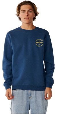 2026 Rip Curl Homem Prenda Crew Suéter 0CEMFL - Light Navy