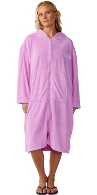 2026 Rip Curl Mulher Surf Clássico Com Zíper Zip Thru Hooded Toalha 187WTO - Lilac