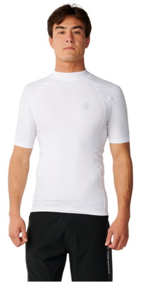 2026 Rip Curl Homem S-Series UPF Protetor Solar Curto Mangas Lycra Colete 18EMRV - White