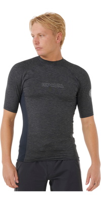 2026 Rip Curl Homem Dawn Patrol Protetor Solar Curto Mangas Lycra Colete 193MRV - Black Marle