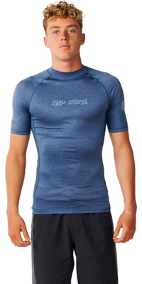 2026 Rip Curl Homem Dawn Patrol Protetor Solar Curto Mangas Lycra Colete 193MRV - Light Navy Marle
