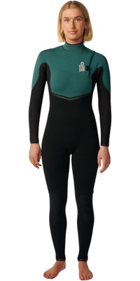 2026 Rip Curl Womens E-Bomb 5/3mm Zip Free Wetsuit 16KWFS - Dark Green