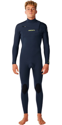 2026 Rip Curl Homem Dawn Patrol Pro 4/3mm Chest Zip Fato De Neopreno 16WMFS - Navy
