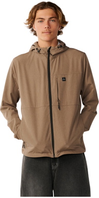 2026 Rip Curl Homem Elite Série Anti-Zip Thru Jacket CJKAX9 - Walnut