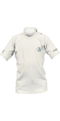 2026 Peak PS Junior Tecwik Short Sleeve Rash Vest 26KTWSS - White