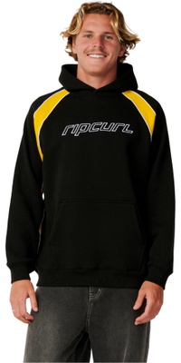 2026 Rip Curl Homem Painel De Arquivo Ride Hoodie 0D1MFL - Black