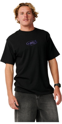 2026 Rip Curl Homem Roteiro De Rasgo Script Tee 14HMTE - Black