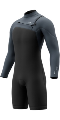 2026 Mystic Homem Motion 3/2mm Chest Zip Manga Comprida Shorty Fato De Neopreno 35000.270013 - Tidal Blue