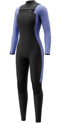 2026 Mystic Mulher Haven 4/3mm Chest Zip Duplo Fato De Neopreno 35000.270046 - Iris Blue