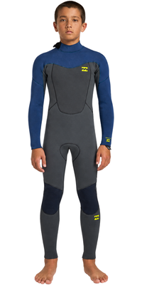 2026 Billabong J&uacute;nior Absolute Core 4/3mm Back Zip Fato De Neopreno ABBW100164 - Dark Denim