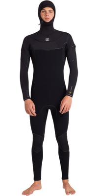 2026 Billabong Homem Furnace Ultra Gullwing 6/5mm Com Capuz Fato De Neopreno ABYW200126 - Black