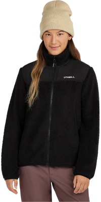 2026 O'Neill Mulher Fwc'Cruz Fuzzy Completo Zíper Hyperfleece 1350107 - Black Out