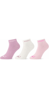 2025 ONeill Meias De Sneakers 3-Pacotes 201033002 - Sombras / Marshmallow / Lilás Claro