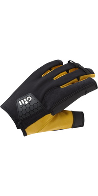 2026 Gill Pro Short Finger Vela Luvas 7443 - Pretas