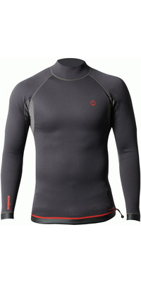 2026 Nookie Mens Ti 1mm Long Sleeve Wetsuit Top NE12 - Black / Red